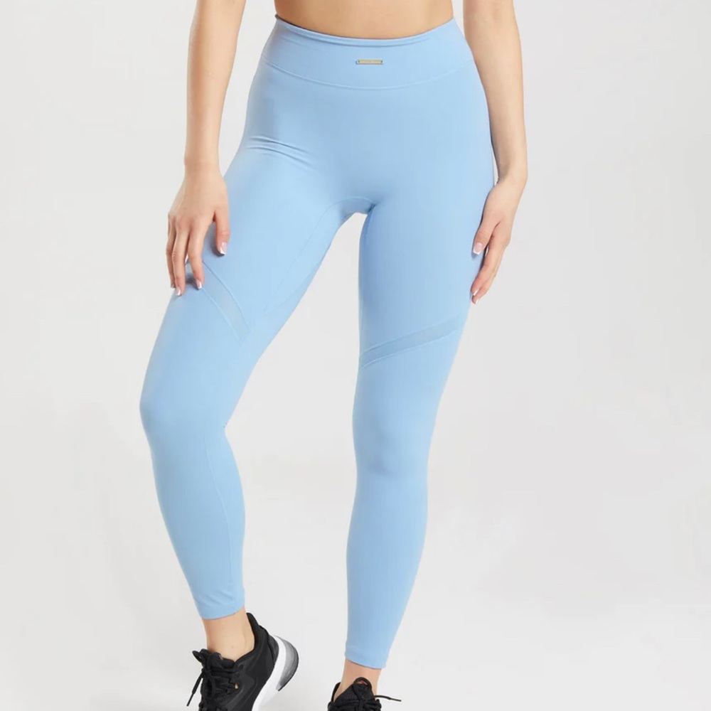 Whitney Simmons Goal Blue Mesh Leggings